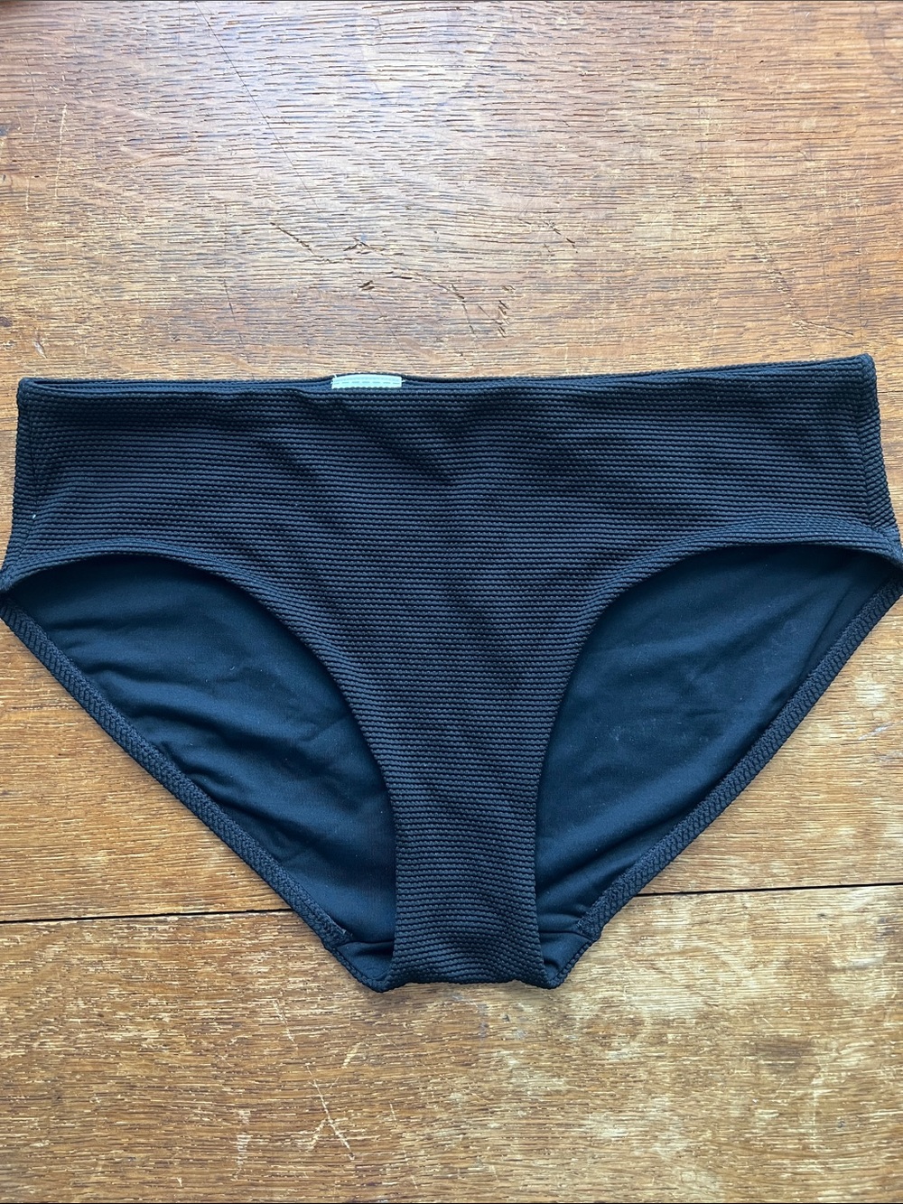 Athleta Black Ribbed Bikini Bottom